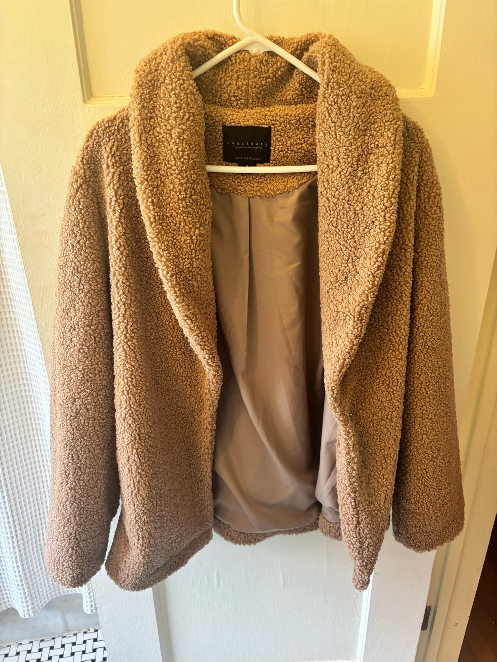 Sanctuary Camel Teddy Sherpa Jacket